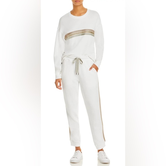 NWT - Rails Ramona White Metallic Stripes Sweatshirt - Size XS - Picture 3 of 3